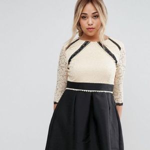 Little Mistress Skater Dress w/ Contrast Skirt